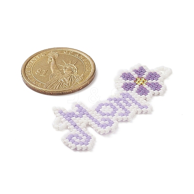 Handmade Loom Pattern MIYUKI Seed Beads PALLOY-MZ00050-03-1