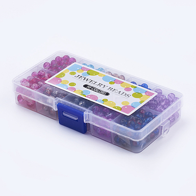 Round Transparent Crackle Glass Beads CCG-X0008-01-6mm-1