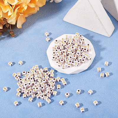 Opaque Acrylic Beads MACR-TAG0001-07S-1