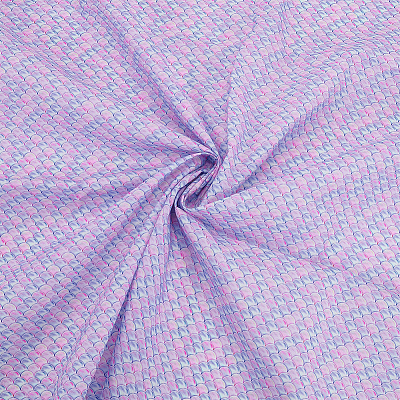 Polyester Mermaid Fish Scale Pattern Fabric DIY-WH0622-024C-1