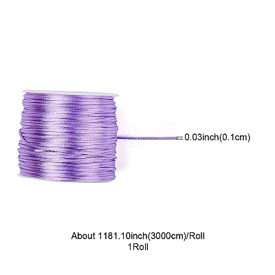 Nylon Satin Rattail Cords NWIR-L006-1mm-07-1