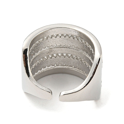 Brass Open Cuff Ring RJEW-C033-05P-1