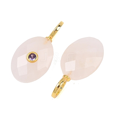 Natural Rose Quartz Pendants G-F837-05B-1