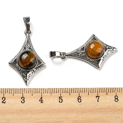 Natural & Synthetic Mixed Gemstone Pendants G-P517-03P-1