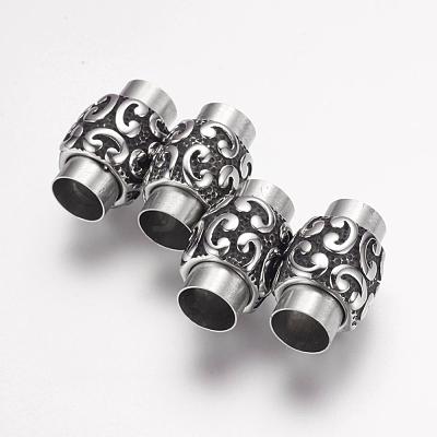 304 Stainless Steel Magnetic Clasps with Glue-in Ends STAS-F124-05AS-1