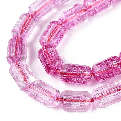 Crackle Transparent Glass Beads Strands GLAA-N068-05A-07-1