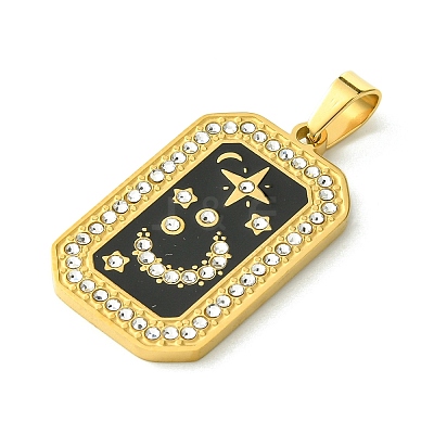Ion Plating(IP) 304 Stainless Steel Pendants STAS-C101-08G-04-1