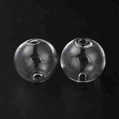 Handmade Two Holes Blown Glass Globe Beads FIND-WH0104-03H-1