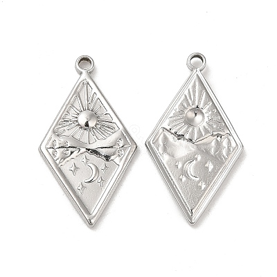 Non-Tarnish 304 Stainless Steel Pendants STAS-L020-038P-1