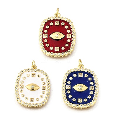 Brass Micro Pave Cubic Zirconia Pendants KK-U072-40A-G-1