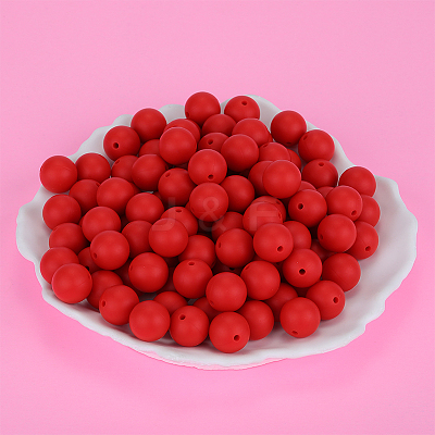 Round Silicone Focal Beads SI-JX0046A-52-1