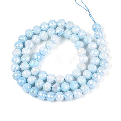 Anti-Tarnish Electroplate Glass Beads Strands GLAA-N056-6mm-10-1