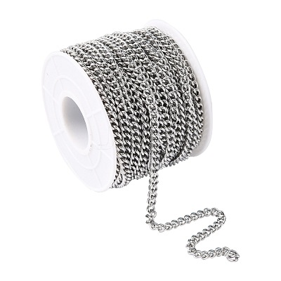 Tarnish Resistant 304 Stainless Steel Curb Chains CHS-R008-01-1