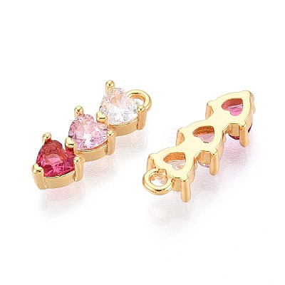 Brass Micro Pave Cubic Zirconia Charms X-KK-N263-95B-G-1