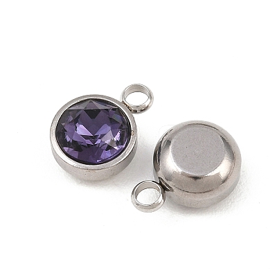 Glass Rhinestone Charms STAS-G082-14-1