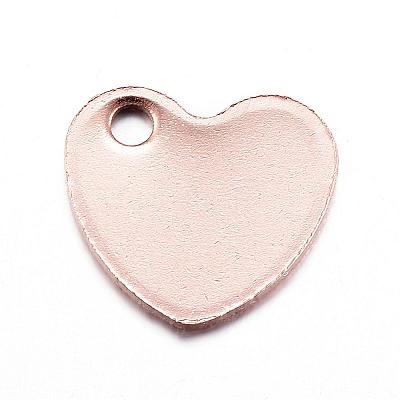 Ion Plating(IP) 304 Stainless Steel Stamping Blank Tag Charms STAS-D167-27RG-1