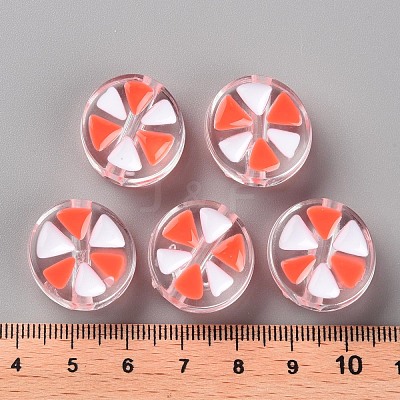 Transparent Enamel Acrylic Beads TACR-S155-005E-1