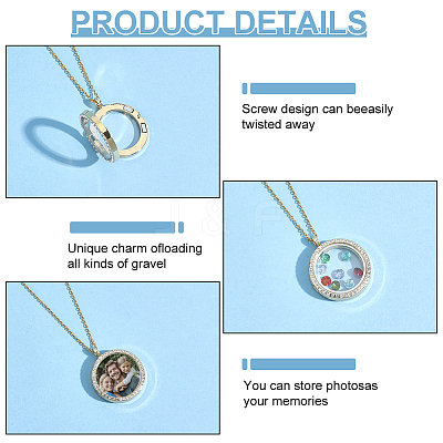 6Pcs Alloy Magnetic Locket Pendants FIND-ME0003-67G-1
