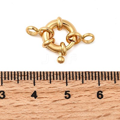 Brass Spring Ring Clasps X-KK-D407-01G-B-1