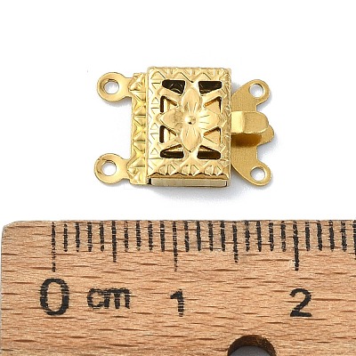 Ion Plating(IP) 304 Stainless Steel Box Clasp STAS-Q318-04G-1