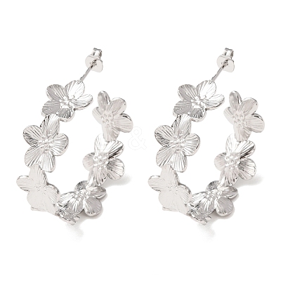 Women's 304 Stainless Steel Stud Earrings SA-CBA4160-25P-1