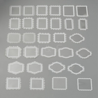 PET Waterproof Hollow Lace Decorative Stickers DIY-WH0386-88-1