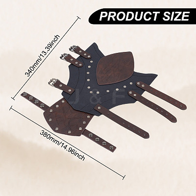 Imitation Leather Arm Guard AJEW-WH0542-64-1