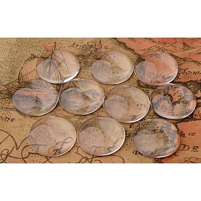 20mm Flat Back Cleared Glass Cabochons Transparent Dome Tile Jewelry Making Supplies for Photo Craft GGLA-PH0001-03A-B-1