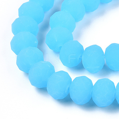 Imitation Jade Solid Color Glass Beads Strands EGLA-A034-J10mm-MD11-1