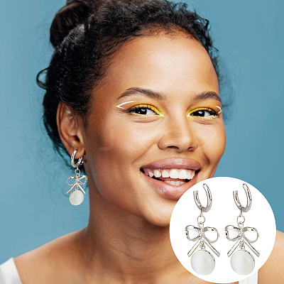 12Pcs 2 Colors 201 Stainless Steel Huggie Hoop Earring Findings STAS-UN0056-80-1
