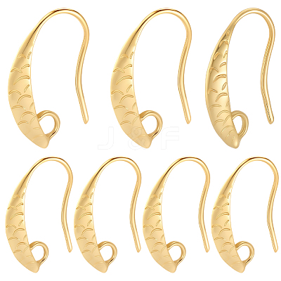 10 Pairs Brass Earring Hooks KK-BBC0027-77B-1