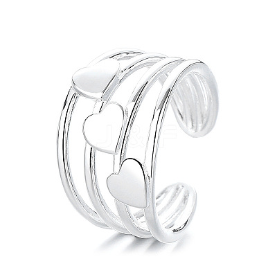 Heart Brass Cuff Rings for Women FS-WG6A9FB-01-1