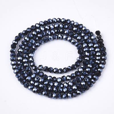 Electroplate Glass Beads Strands X-EGLA-T013-04A-1