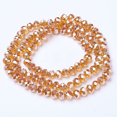 Electroplate Glass Beads Strands EGLA-A034-T4mm-C14-1
