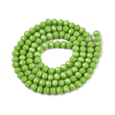 Opaque Solid Color Imitation Jade Glass Beads Strands EGLA-A044-P4mm-D30-1