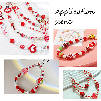 80G DIY Acrylic Beads & Pendants Mobile Phone Wrist Strap Making Finding Kit MACR-GO0001-08A-1