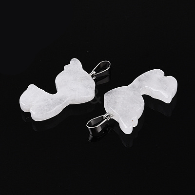Natural Quartz Crystal Pendants G-T144-11B-1