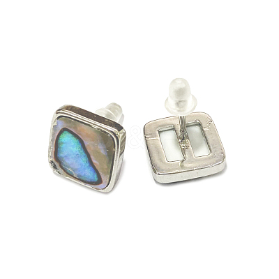 Brass Stud Earrings EJEW-E252-06C-1