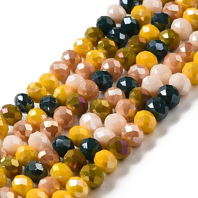Glass Beads Strands EGLA-A034-M8mm-20-1
