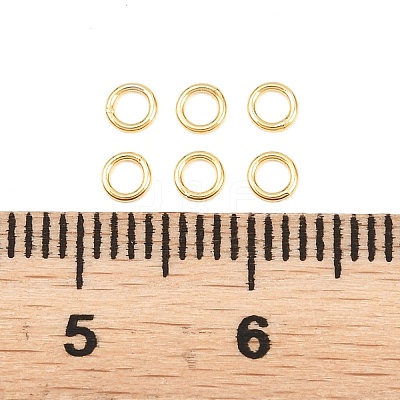 Brass Closed Jump Rings KK-D257-01G-10-1