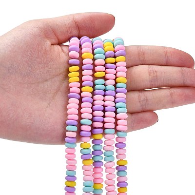 Handmade Polymer Clay Beads Strands CLAY-N008-008M-1