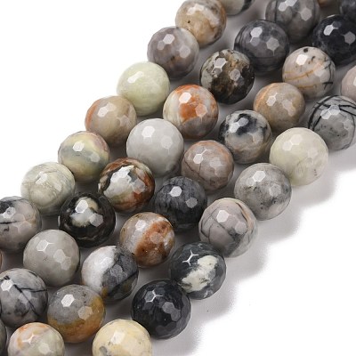 Natural Polychrome Jasper/Picasso Stone/Picasso Jasper Bead Strands G-E571-17B-1