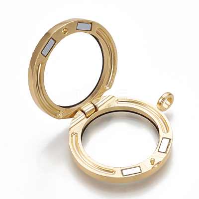 Alloy Magnetic Locket Pendants PALLOY-T052-23G-1