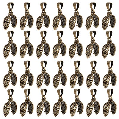 30Pcs Brass Ice Pick Pinch Bails KK-GO0002-14AB-1