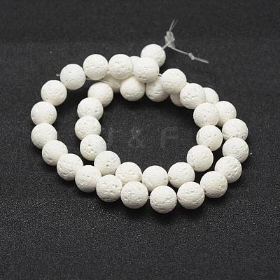 Unwaxed Natural Lava Rock Beads Strands G-J367-01-8mm-1