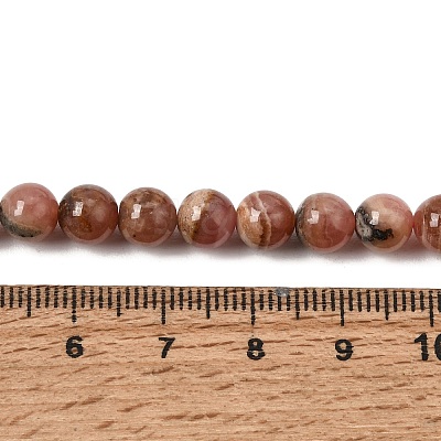 Natural Argentina Rhodochrosite Beads Strands G-D864-14-6mm-A-1