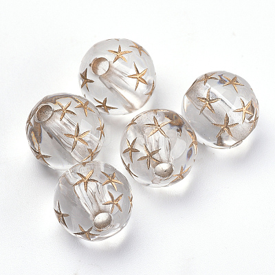 Plating Acrylic Beads OACR-S016-67-1