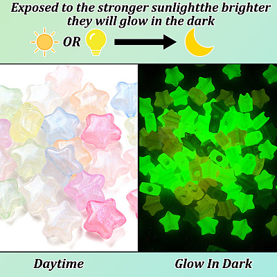 Luminous Transparent Acrylic Beads LACR-TA0001-02-1