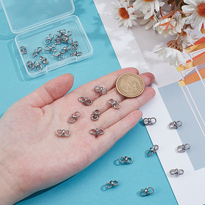 30Pcs 304 Stainless Steel Connector Charms STAS-UN0063-90-1