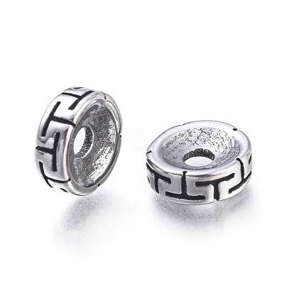 304 Stainless Steel Beads STAS-F243-12AS-1